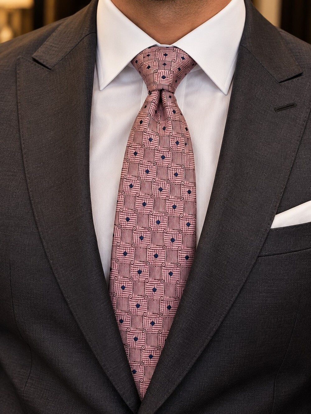 Men's Necktie Argyle Style Pattern. VanHeusen One Size